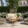 4 SEASONS OUTDOOR Gartensessel Rope braun^ Lounge Sessel