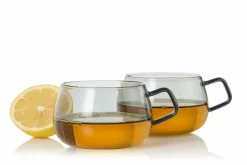 AdHoc 2er Tassse 400ml grau^ Kaffee & Teegläser