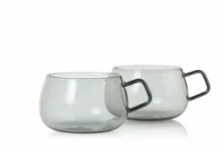 AdHoc 2er Tassse 400ml grau^ Kaffee & Teegläser