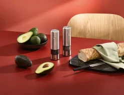 Gewürzmühlen & Streuer>AdHoc Pfeffer- und Salzmühle Set silberfarben