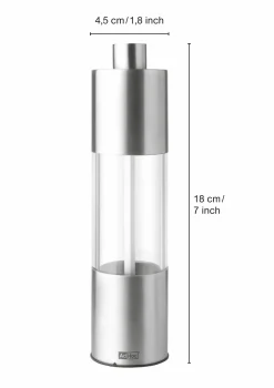 AdHoc Pfeffer-/Salzmühle silberfarbentransparent^ Gewürzmühlen & Streuer