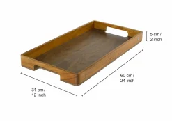Tabletts>AdHoc Serviertablett 31x60cm braun