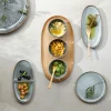 ASA Aperitifteller 2-geteilt 20cm blau^ Serviergeschirr