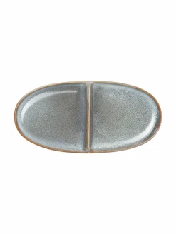 ASA Aperitifteller 2-geteilt 20cm blau^ Serviergeschirr