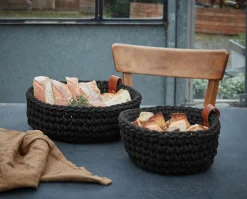 Servierkörbe>ASA Häkelkorb 20cm schwarz