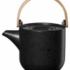 Teekannen>ASA Teekanne mit Holzgriff 600ml schwarz
