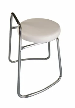 Badhocker weiß^ Badaccessoires
