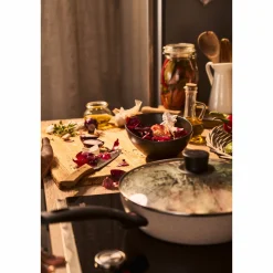 Pfannen>BALLARINI Schmorpfanne mit Deckel 28cm beigeschwarz