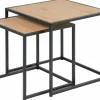 Beistelltisch-Set eckig braun^ Couch- & Beistelltische