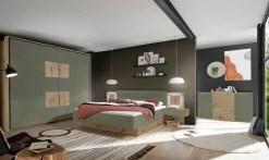 Schlafzimmer-Sets> Bettanlage beigegrün