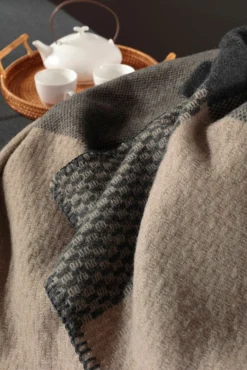 Biederlack Plaid braun^ Wohndecken
