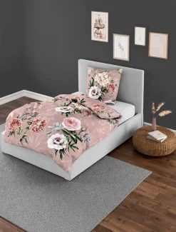 Satin>Bierbaum Mako-Satin-Bettwäsche pink