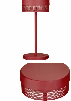 B-Leuchten LED - Akku - Tischleuchte 1flg rot^ Außen Tischleuchten|Akku Tischleuchten