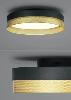 B-Leuchten LED-Deckenleuchte 1flg schwarz^ Deckenleuchten