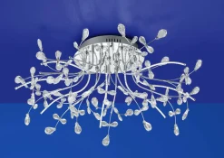 B-Leuchten LED-Deckenleuchte 8flg silberfarben^ Deckenleuchten