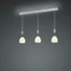 B-Leuchten LED-Pendelleuchte 3flg silberfarben^ Pendelleuchten