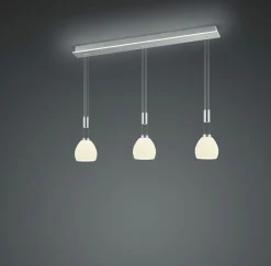 B-Leuchten LED-Pendelleuchte 3flg silberfarben^ Pendelleuchten