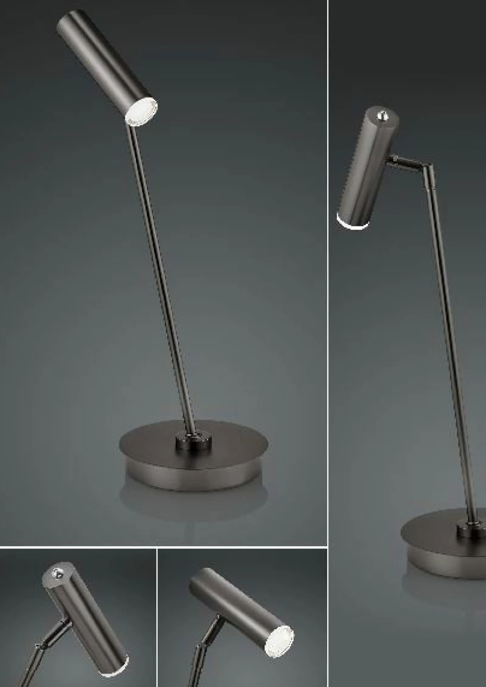 B-Leuchten LED-Tischleuchte 1flg grau^ Tischleuchten