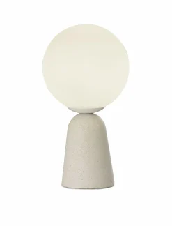 B-Leuchten Tischleuchte 1flg beige^ Tischleuchten