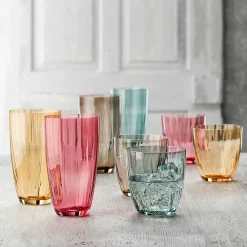 Gläsersets|Longdrinkgläser>Bohemia Longdrinkbecher 4l graupinkblauorange