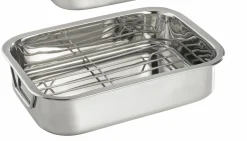 bongusto Bratreine 37,6cm silberfarben^ Bräter & Schmortöpfe