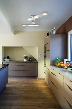 Bopp Leuchten LED-Deckenleuchte 4flg silberfarbenschwarz^ Deckenleuchten
