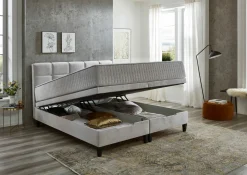 Boxbett grau^ Boxspringbetten|Betten
