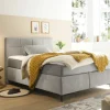 Boxspringbett grau^ Boxspringbetten|Betten