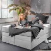 Boxspringbett grau^ Boxspringbetten|Betten