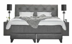 Boxspringbett grau^ Boxspringbetten|Betten