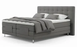 Boxspringbetten|Betten> Boxspringbett m. Motor grau