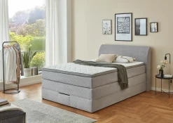 Boxspringbett silberfarben^ Boxspringbetten|Betten