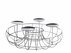 casa NOVA Adventskranz 35cm silberfarben^ Dekoration