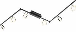 casa NOVA LED-Spot 6flg schwarz^ Spots