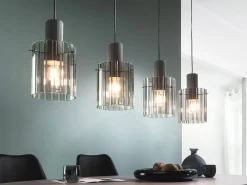 Pendelleuchten>casa NOVA Pendelleuchte 4flg silberfarben