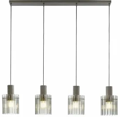 Pendelleuchten>casa NOVA Pendelleuchte 4flg silberfarben