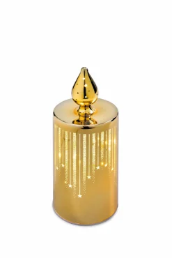 Dekoration>casa NOVA casaNOVA Deko-LED-Kerze 17,5cm goldfarben