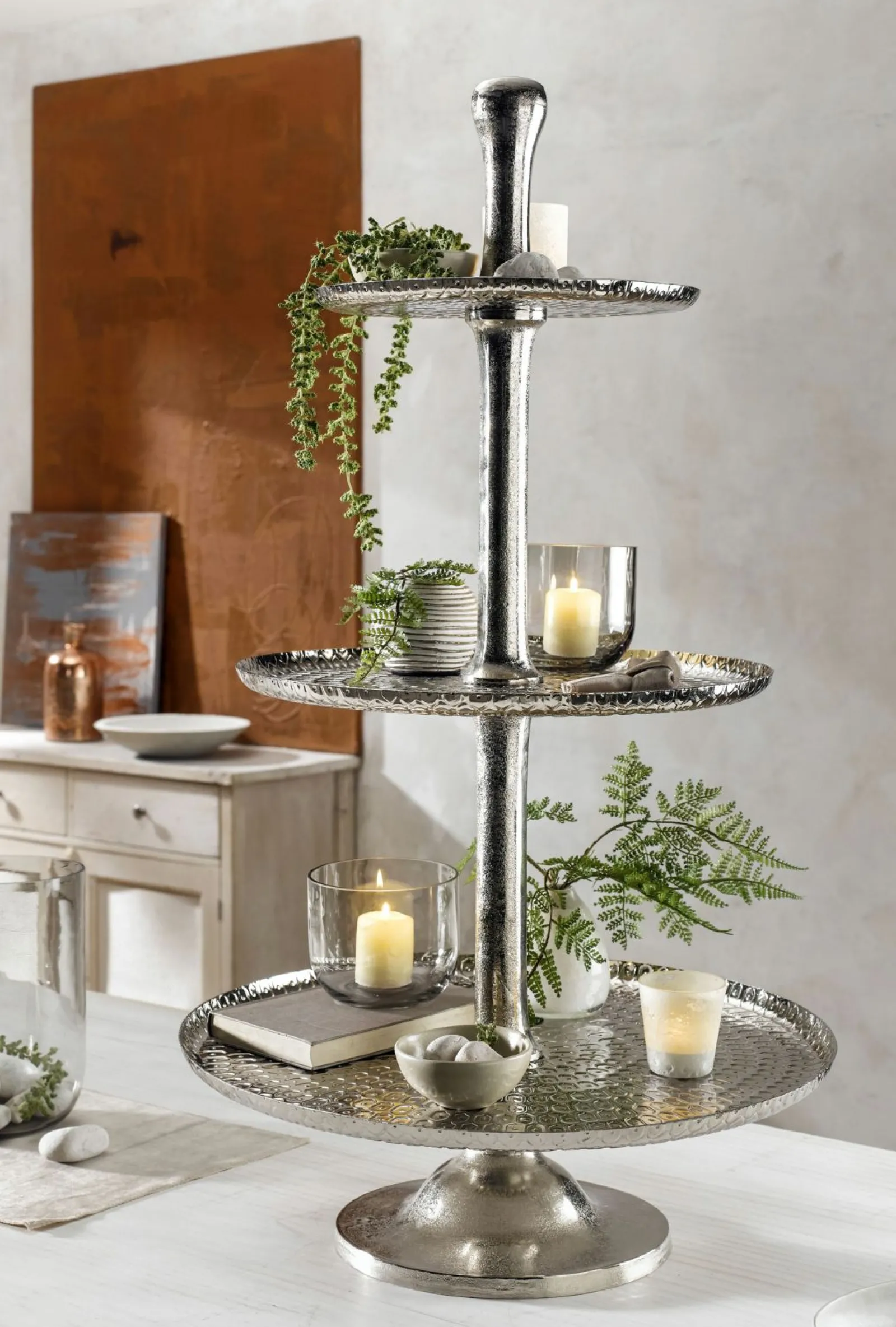 casa NOVA casaNOVA Etagere 101cm silberfarben^ Dekoration