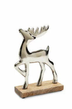Dekoration>casa NOVA Deko-Hirsch 20cm silberfarben
