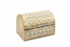 casa NOVA Deko-Truhen 23cm braunweiß^ Dekoration