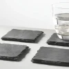 Gläsersets|Untersetzer>casa NOVA 4er Untersetzer schwarz