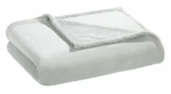 Wohndecken>casa NOVA Flanell-Decke silberfarben
