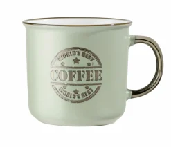 Tassen>casa NOVA Kaffeebecher 460ml grüngoldfarben