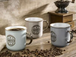 Tassen>casa NOVA Kaffeebecher 460ml grüngoldfarben