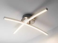 Deckenleuchten>casa NOVA LED-Deckenleuch.2flg silberfarben