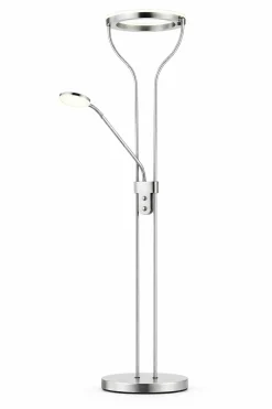 Stehleuchten>casa NOVA LED-Fluter 2flg silberfarben