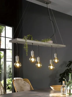 casa NOVA Pendelleuchte 5flg grauschwarz^ Pendelleuchten