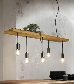 Pendelleuchten>casa NOVA Pendelleuchte 5flg braun