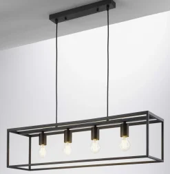 casa NOVA Pendelleuchte 4flg schwarz^ Pendelleuchten