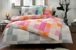 Linon-Renforce>casa NOVA RenforceBettwäsche orangepink
